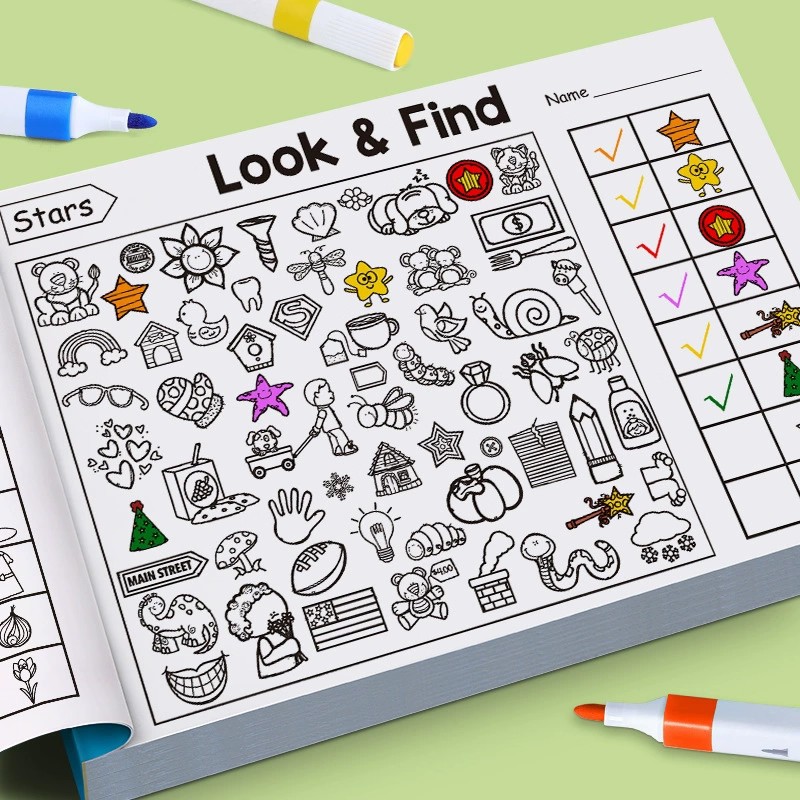 유아를 위한 찾기 및 색칠하기 책 32페이지 조기 교육 - Kids Education Activities 리뷰 및 가격